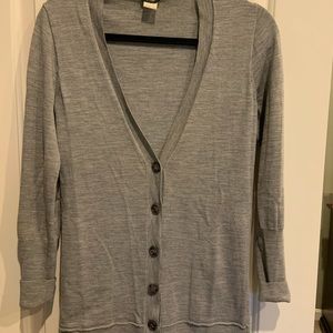 J. Crew gray merino cardigan Sz Sm